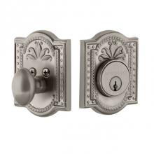 Nostalgic Warehouse 726008 - Nostalgic Warehouse Meadows Plate Single Cylinder Deadbolt in Satin Nickel