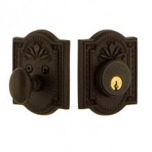 Nostalgic Warehouse 726010 - Nostalgic Warehouse Meadows Plate Single Cylinder Deadbolt in Oil-Rubbed Bronze