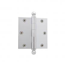 Nostalgic Warehouse 728347 - Nostalgic Warehouse 3.5'' Ball Tip Residential Hinge with Square Corners in Bright Chrom