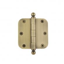 Nostalgic Warehouse 728351 - Nostalgic Warehouse 3.5'' Ball Tip Residential Hinge with 5/8'' Radius Corners