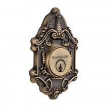 Nostalgic Warehouse 733031 - Nostalgic Warehouse Victorian Plate Double Cylinder Deadbolt in Antique Brass