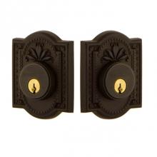 Nostalgic Warehouse 733043 - Nostalgic Warehouse Meadows Plate Double Cylinder Deadbolt in Oil-Rubbed Bronze