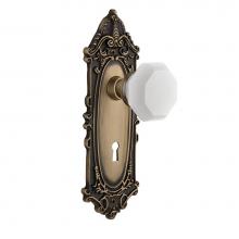 Nostalgic Warehouse 748693 - Nostalgic Warehouse Victorian Plate with Keyhole Single Dummy Waldorf White Milk Glass Knob in Ant