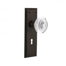 Nostalgic Warehouse 751542 - Nostalgic Warehouse New York Plate Privacy with Keyhole Crystal Egg & Dart Knob in Oil-Rubbed