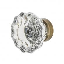 Nostalgic Warehouse 755386 - Nostalgic Warehouse Crystal 1 3/8'' Cabinet Knob in Antique Brass