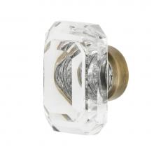 Nostalgic Warehouse 755441 - Nostalgic Warehouse Baguette Cut Crystal 1 3/4'' Cabinet Knob in Antique Brass