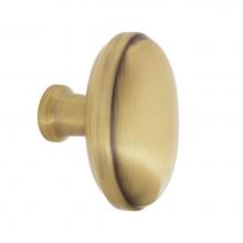 Nostalgic Warehouse 756120 - Nostalgic Warehouse Homestead Brass 1 3/4'' Cabinet Knob in Antique Brass