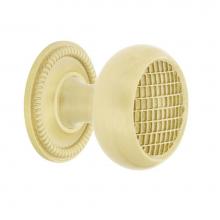 Nostalgic Warehouse 769449 - Nostalgic Warehouse Craftsman Brass 1 3/8'' Cabinet Knob with Rope Rose in Satin Brass