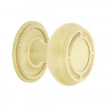 Nostalgic Warehouse 769539 - Nostalgic Warehouse Mission Brass 1 3/8'' Cabinet Knob with Rope Rose in Satin Brass