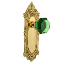 Nostalgic Warehouse 721322 - Nostalgic Warehouse Victorian Plate Passage Waldorf Emerald Door Knob in Unlaquered Brass
