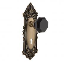 Nostalgic Warehouse 723069 - Nostalgic Warehouse Victorian Plate with Keyhole Single Dummy Waldorf Black Door Knob in Antique B