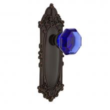 Nostalgic Warehouse 725256 - Nostalgic Warehouse Victorian Plate Privacy Waldorf Cobalt Door Knob in Timeless Bronze