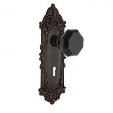 Nostalgic Warehouse 726044 - Nostalgic Warehouse Victorian Plate with Keyhole Privacy Waldorf Black Door Knob in Timeless Bronz