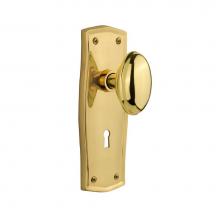 Nostalgic Warehouse 704485 - Nostalgic Warehouse Prairie Plate with Keyhole Passage Homestead Door Knob in Polished Brass