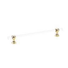 Schaub and Company 418-03 - Pull, Adjustable Clear Acrylic, Polished Brass, 8'' cc