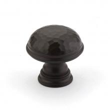 Schaub and Company 570-10B - Knob, Hammered, Plain Edge, Oil Rubbed Bronze, 1-1/4'' dia