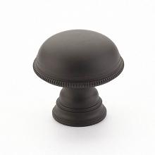 Schaub and Company 572-10B - Knob, Plain Surface, Knurled Edge, Oil Rubbed Bronze, 1-1/4'' dia