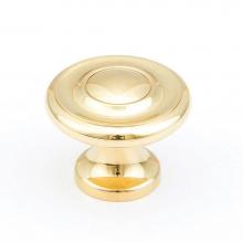 Schaub and Company 703-03 - Knob, Polished Brass, 1-1/4''dia