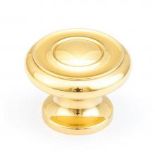 Schaub and Company 704-03 - Knob, Polished Brass, 1-1/2'' dia