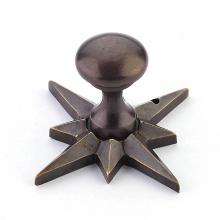 Schaub and Company 982-DAB - Knob with Star backplate, Dark Antique Bronze, 11/16'' dia