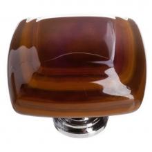 Sietto K-102-SN - Stratum Woodland & Umber Knob With Satin Nickel Base