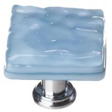 Sietto K-215-ORB - Glacier Powder Blue Knob With Oil Rubbed Bronze Base