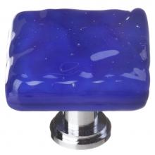 Sietto K-221-ORB - Glacier Deep Cobalt Blue Knob With Oil Rubbed Bronze Base