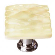 Sietto K-222-ORB - Glacier Pale Yellow Knob With Oil Rubbed Bronze Base