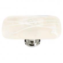 Sietto LK-500-ORB - Cirrus Vanilla & White Mardi Gras Long Knob With Oil Rubbed Bronze Base