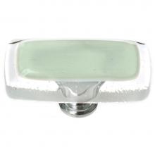 Sietto LK-712-PC - Reflective Spruce Green Long Knob With Polished Chrome Base