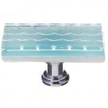 Sietto LK-901-ORB - Honeycomb Light Aqua Long Knob With Oil Rubbed Bronze Base