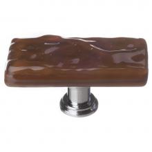 Sietto SLK-209-ORB - Skinny Glacier Woodland Brown Long Knob With Oil Rubbed Bronze Base