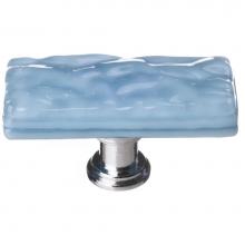 Sietto SLK-215-ORB - Skinny Glacier Powder Blue Long Knob With Oil Rubbed Bronze Base