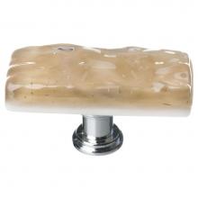 Sietto SLK-226-PC - Skinny Glacier Sesame Long Knob With Polished Chrome Base