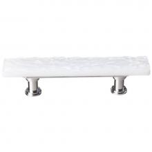Sietto SP-212-PC - Skinny Glacier White Pull With Polished Chrome Base