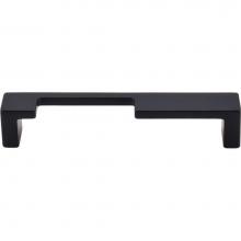 Top Knobs TK256BLK - Modern Metro Notch Pull A 5 Inch (c-c) Flat Black