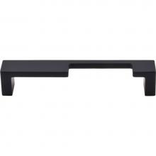 Top Knobs TK259BLK - Modern Metro Notch Pull B 5 Inch (c-c) Flat Black