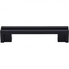 Top Knobs TK55BLK - Flat Rail Pull 3 1/2 Inch (c-c) Flat Black