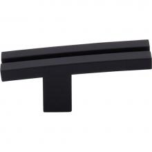 Top Knobs TK82BLK - Inset Rail Knob 2 5/8 Inch Flat Black