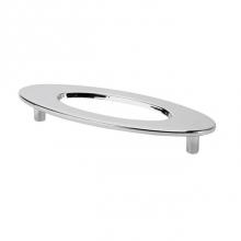 Topex 2564340 - Oval Pull With Hole, Bright Chrome, 96mm Center To Center