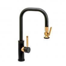 Waterstone 10280-PG - Waterstone Fulton Industrial Prep Size PLP Pulldown Faucet - Lever Sprayer