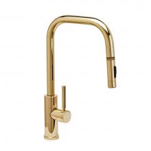 Waterstone 10320-PG - Waterstone Fulton Modern PLP Pulldown Faucet - Angled Spout - Toggle Sprayer