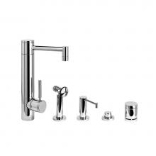 Waterstone 3500-4-WB - Hunley Prep Faucet - 4Pc. Suite