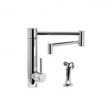 Waterstone 3600-18-1-WB - Hunley Kitchen Faucet - 18'' Articulated Spout W/ Side Spray