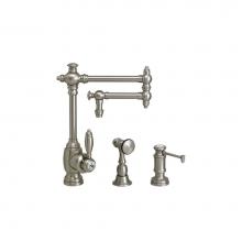 Waterstone 4100-12-2-WB - Towson Kitchen Faucet - 12'' Articulated Spout - 2Pc. Suite