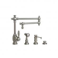 Waterstone 4100-18-3-WB - Towson Kitchen Faucet - 18'' Articulated Spout - 3Pc. Suite