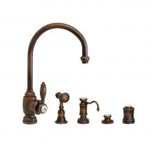 Waterstone 4300-4-PG - Waterstone Hampton Kitchen Faucet - 4pc. Suite