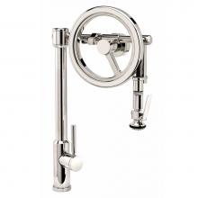 Waterstone 5130-WB - Endeavor Wheel Pulldown Faucet - Lever Sprayer