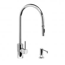 Waterstone 5300-2-PG - Waterstone Contemporary Extended Reach PLP Pulldown Faucet - Toggle Sprayer - 2pc. Suite