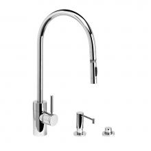 Waterstone 5300-3-PG - Waterstone Contemporary Extended Reach PLP Pulldown Faucet - Toggle Sprayer - 3pc. Suite